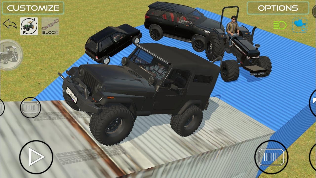 4 vehicles ko ek sath chlaya 👿 Indian vehicles simulator 😎 3D game 👿