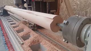 Wooden houses Turning milling big diameter wood cnc wood lathe machine#woodenhouse #furniture #chair