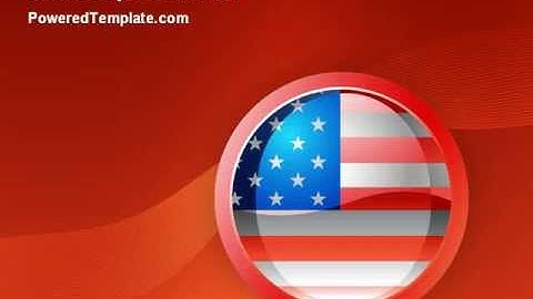 US Flag PowerPoint Template by PoweredTemplate.com