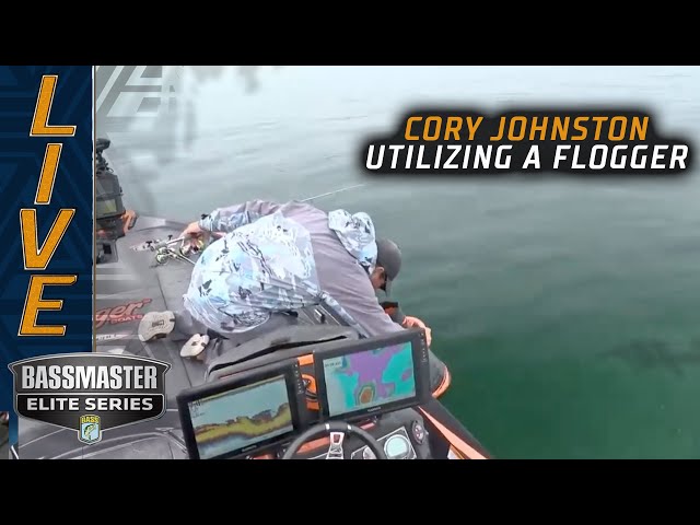 Cory Johnston using a flogger to catch big smallmouth on the St. Lawrence  River 