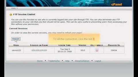 Cpanel Controlling FTP session 16  Cpanel