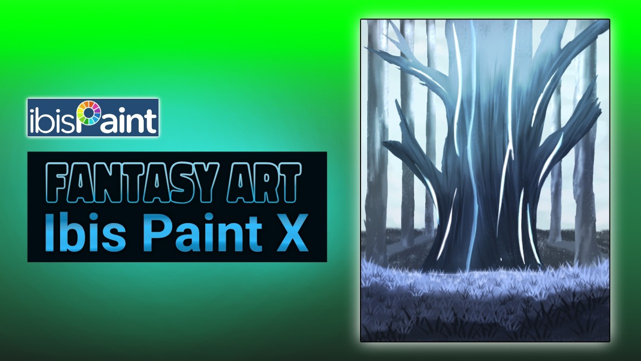 Painting a Glowing Mystical Forest in ibis Paint X - YouTube