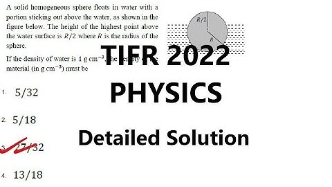 TIFR 2022 physics solutions (density of the sphere)