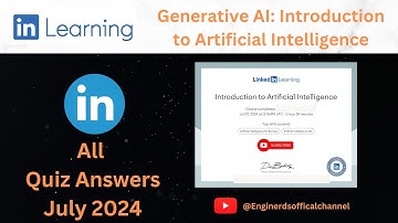 Generative AI: Introduction To Artificial Intelligence | Linkedin Learning & Microsoft | July 2024 |