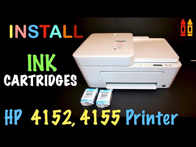 HP DeskJet Plus 4152 & 4155 Ink Cartridge Installation !! 