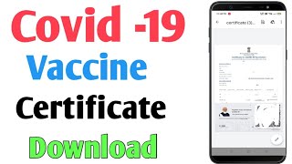 How to download covid-19 certificate ! covid certificate kaise download kare ! #covid19certificate