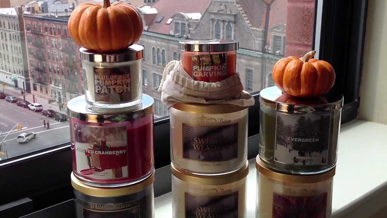 Bath and Body Works Fall Festival Slatkin and White Barn Candles