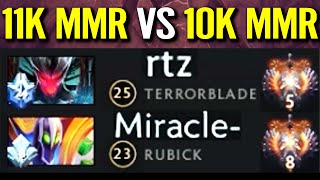 21K MMR Fight! MIRACLE vs ARTEEZY - Rubbick God Try to Counter Terrorblade Epic Dota 2 Pro Gameplay