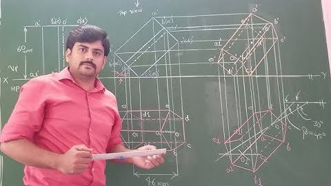 29- Orthographic projection of pentagonal prism resting with base edge-Mod 3- Graphics by GURUDATT