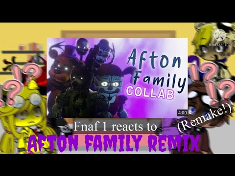 Fnaf 1 reacts to afton family remix (remake!) 2k sub special!