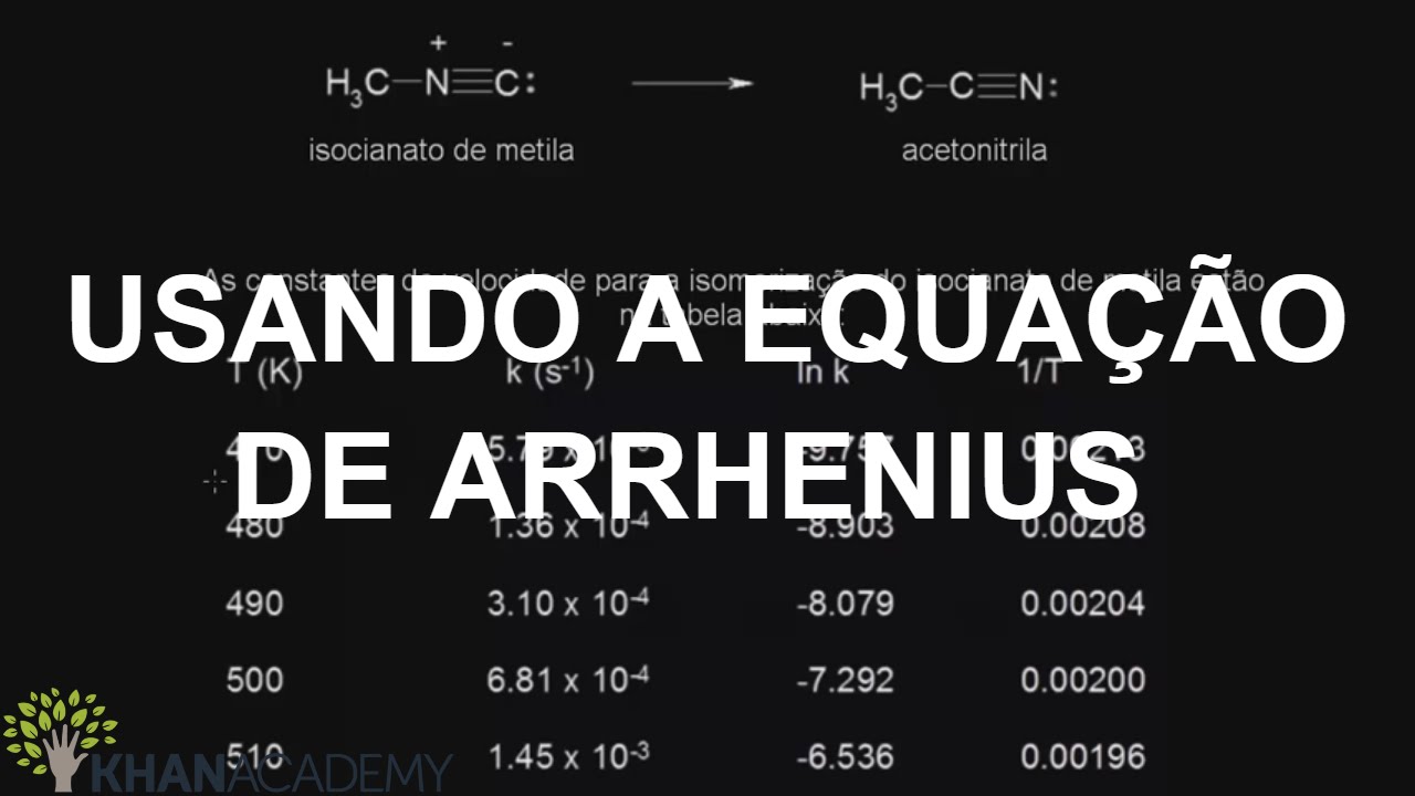 USANDO A EQUAÇÃO DE ARRHENIUS  | CINÉTICA | Química | Khan Academy