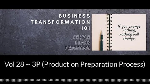 26 May 2021 Volume 28 -- 3P (Production Preparation Process)