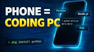 Termux Tutorial for Beginners | Turn Your Phone into a Coding Machine (Python, Node, SQL)
