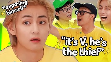 taehyung on running man was chaotic