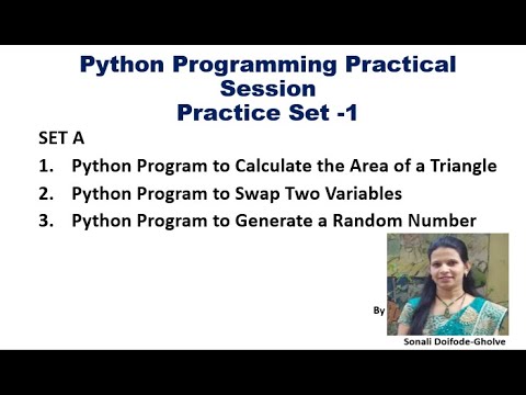 Python Practical program |Generate a Random Number, Swap Two Variables,  Area of a Triangle