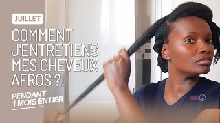 🇨🇮105• ROUTINE CAPILLAIRE de juillet - cheveux crépus / AFROS #challengevalèhtépuissanci2 - Valèh Té