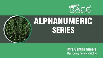 Alphanumeric Series Reasoning Tricks in TAMIL | SBI PO & Clerk 2020  | Mrs.Santha Sheela