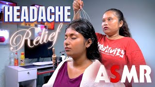 Unique Technique: Indian Girl Receive Intense Headache & Insomnia Relief Temple Head Massage ASMR