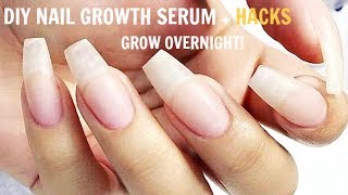 HOW TO GROW LONG NAILS FAST (In 5 Minutes)| DIY NATURAL NAIL GROWTH SERUM  100% Works Overnight - YouTube