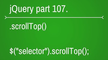 jquery scroll top function - part 107