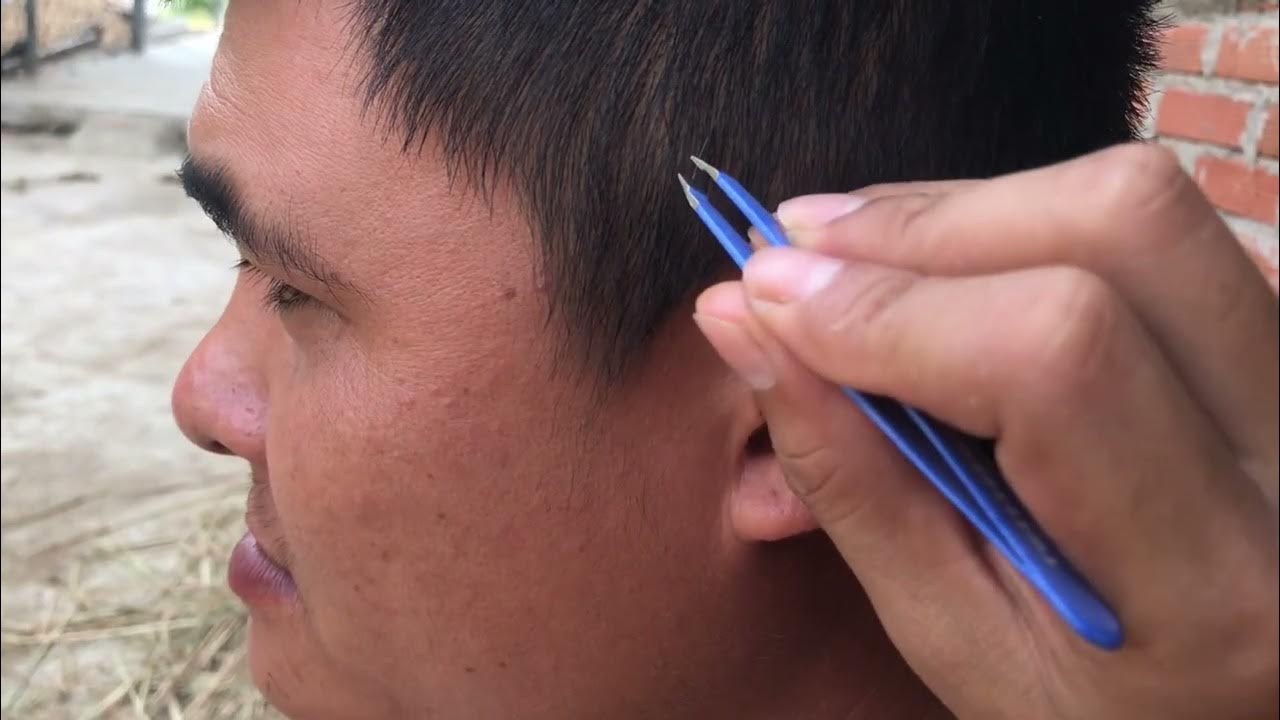 pull-out-gray-hair-for-mr-minh-nh-a-near-cow-house-asmr-youtube