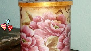 Lata de leite decorada em decoupage – Do lixo ao luxo