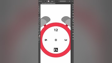 How to Draw a Alarm Clock in Adobe Illustrator #vector #drawing #easydrawing #graphicdesign