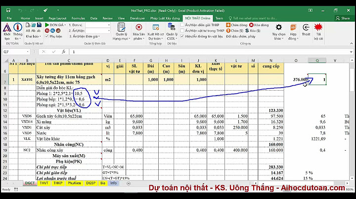 Hướng dẫn đó bóc tiên lượng của bộ xây dựng