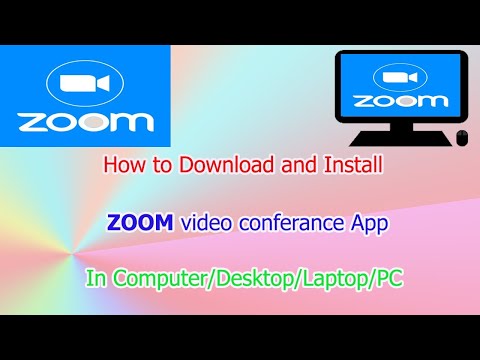 HOW TO DOWNLOAD AND INSTALL ZOOM APP IN PC/COMPUTER/DESKTOP/LAPTOP