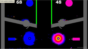 Core Destruction - Blue or Rainbow Battle - Marble Race in Algodoo