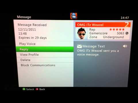 The best Xbox Live message ever after I beat him at halo and gave him some abuse!