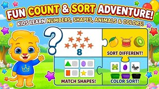 Learn Numbers & Shapes! Counting Starfish, Sorting Fruit & Match Puzzle Game screenshot 4