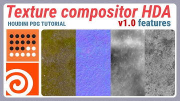 Houdini PDG texture compositor HDA tutorial - v1.0 features