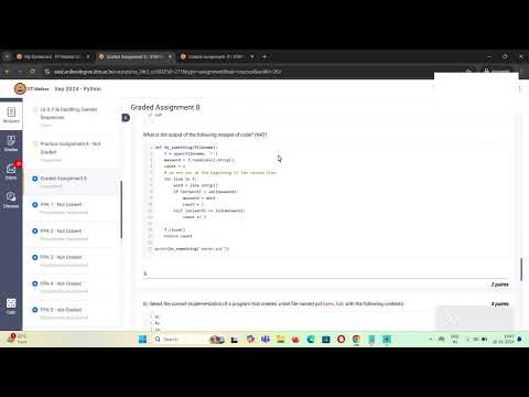 Python week 8 Graded Assignment