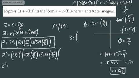 Further Pure 2 FP2 Complex Numbers 13 de Moivres Exam Style Question   Past paper