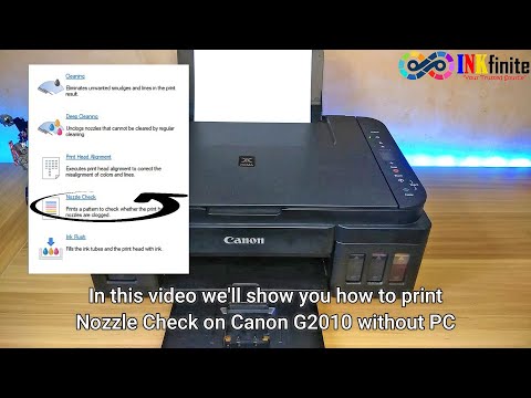 How to Print Nozzle Check on Canon G2010 without Computer | INKfinite