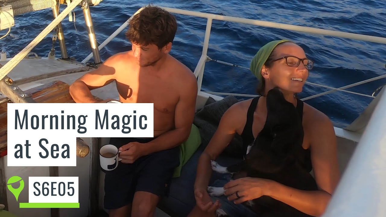 Overnight sailing: Sharing the magic sunrise moment at sea with my new crew after a night at sea