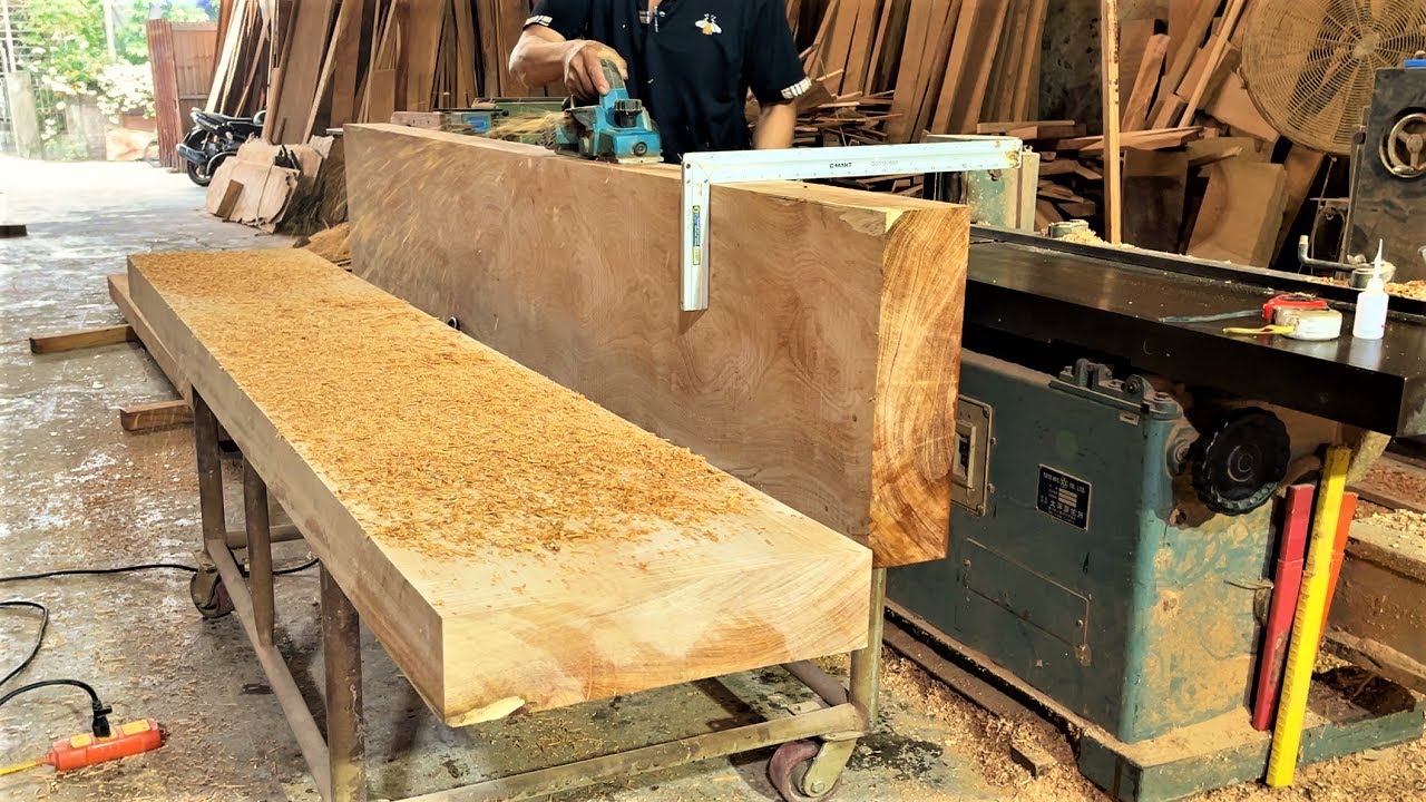 ⁣Top Mr Van Incredible Skills Woodworking // The Most Beautiful Monolithic Large Hardwood Furniture