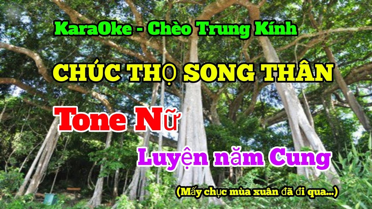 CHÚC THỌ SONG THÂN - SONG CA - LUYỆN NĂM CUNG - KARAOKE CHÈO TRUNG KÍNH