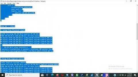 Configure Logical System in Juniper Router and connecting them using LT interface.
