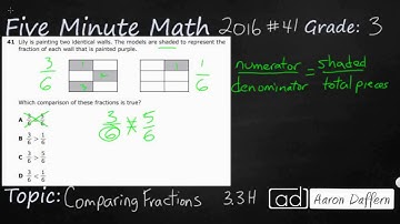 3rd Grade STAAR Practice Comparing Fractions (3.3H - #2)
