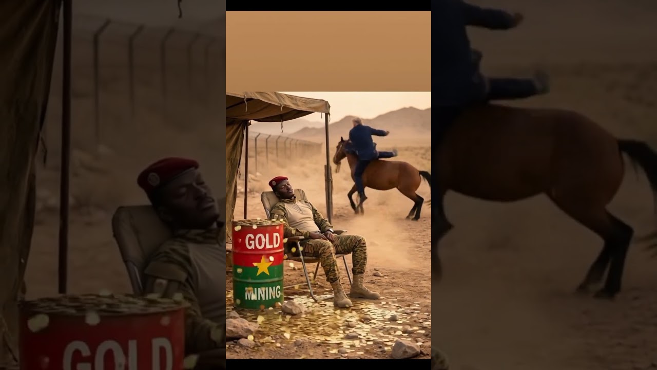 Trump riding horse 🐴 Ibrahim Traore shocked 😲 Comedy scene 🤪