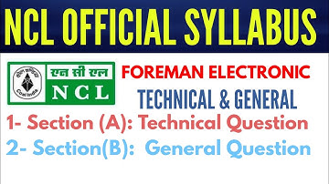 NCL Foreman Electronic syllabus 2020 | NCL syllabus 2020 NCL Foreman syllabus 2020 | NCL exam date