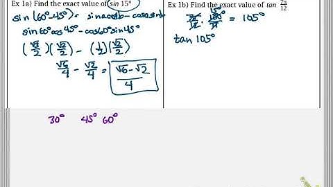 9.8 Day 1 Using Sum and Difference Formulas Ex 1