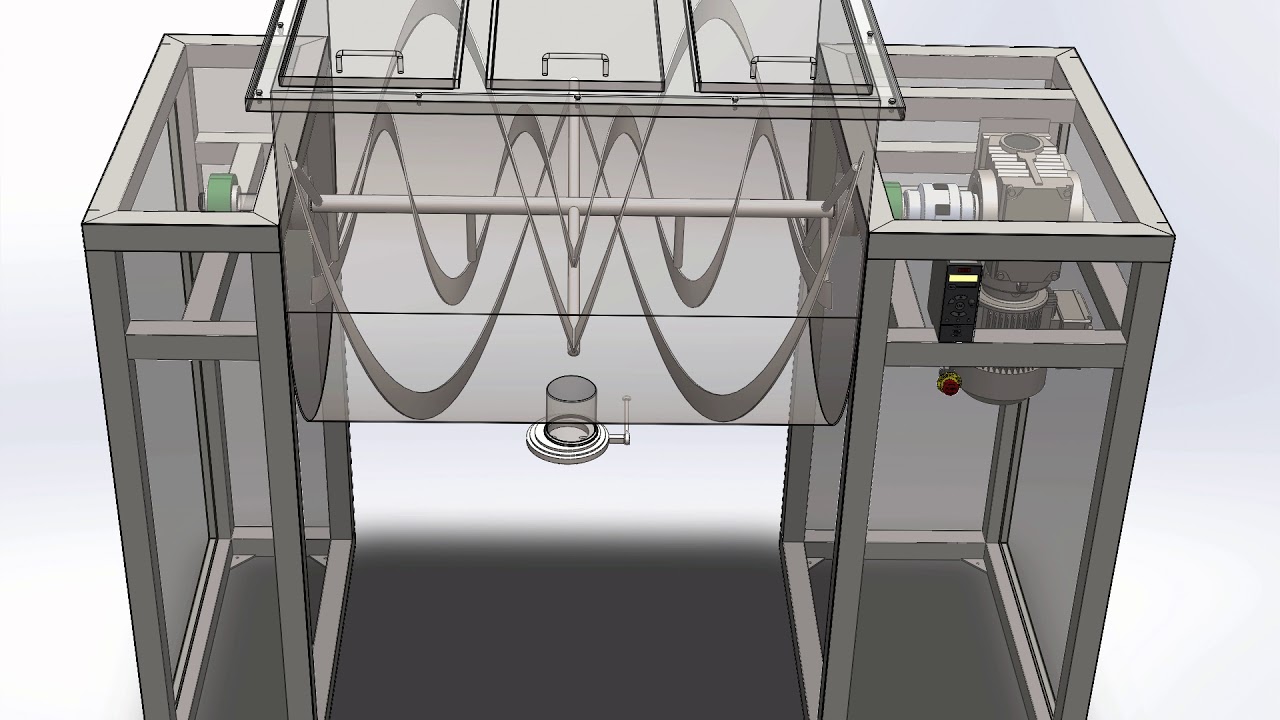 Ribbon blender Mezcladora horizontal de listones YouTube