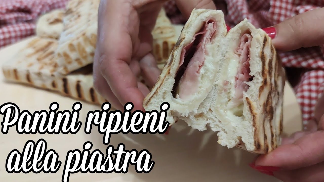 Panini ripieni alla piastra senza lievitazione - Sfizi & Delizie - YouTube