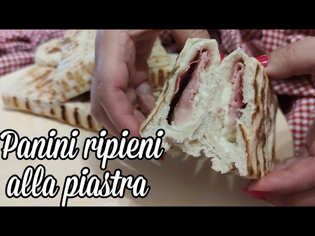 Panini ripieni alla piastra senza lievitazione - Sfizi & Delizie - YouTube