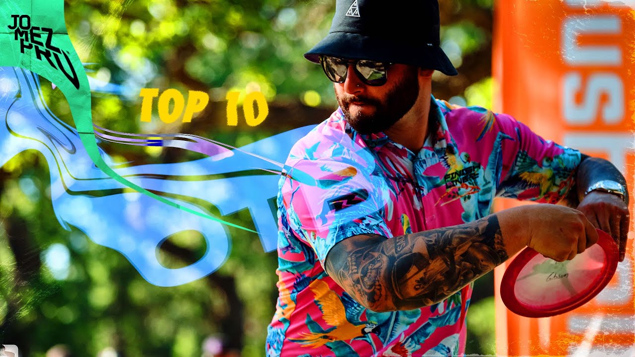 INSANELY GOOD! Top 10 Disc Golf Throws 2022 OTB Open [Jomez Lead Card