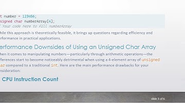 Performance Differences Between int and 4-Element Unsigned Char Array in C+ +