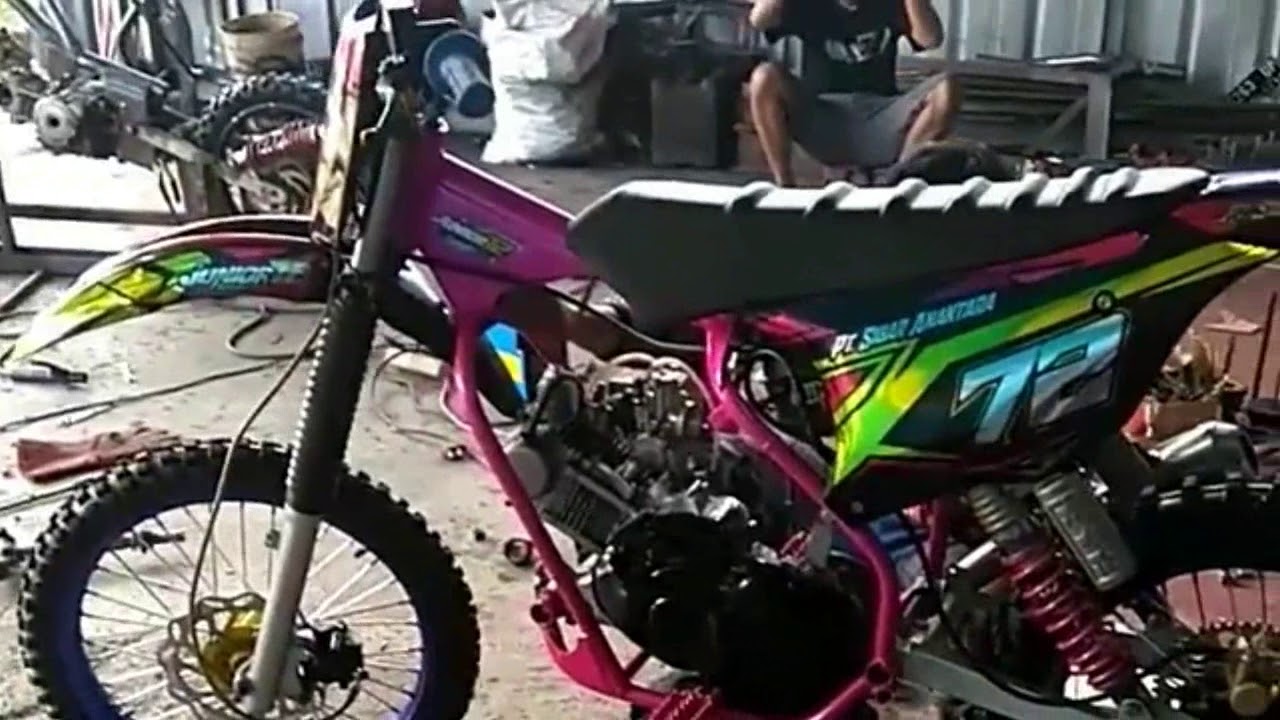 INILAH PROSES MODIFIKASI MOTOR GRASSTRACK MATIC  JAHAT  